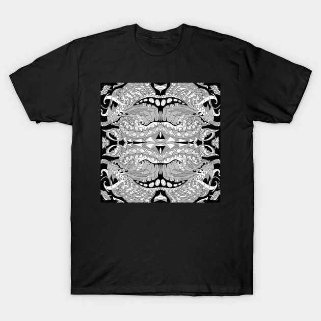 kaiju kraken in tentacle madness ecopop arts T-Shirt by jorge_lebeau